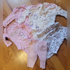 Ballerina Princess Glitter Long Sleeve Onesie Lot